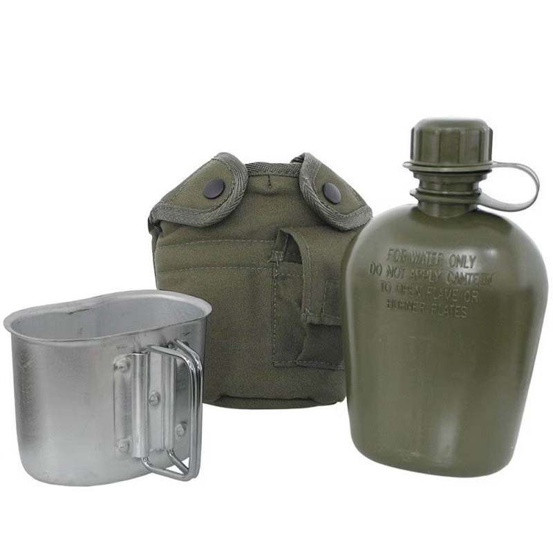 Фляга с подстаканником и чехлом MIL-TEC US Olive (14506001)