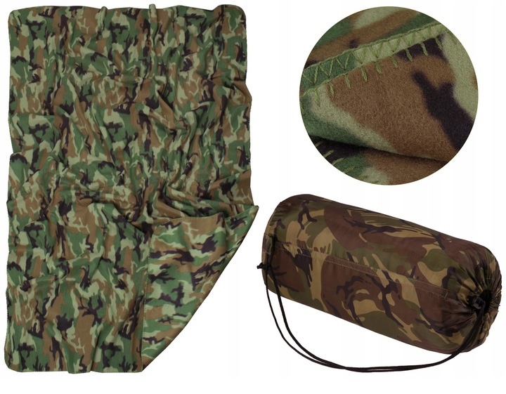 Флисовое одеяло с чехлом MIL-TEC Woodland (14426020) — изображение 2