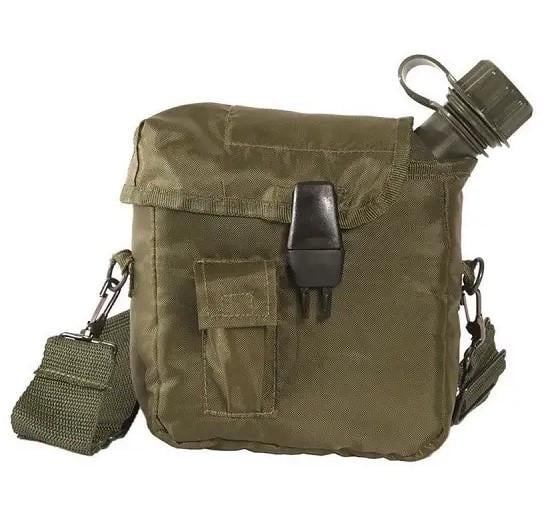 Фляга армейская с чехлом MIL-TEC US 1.9 л Olive (1451000)