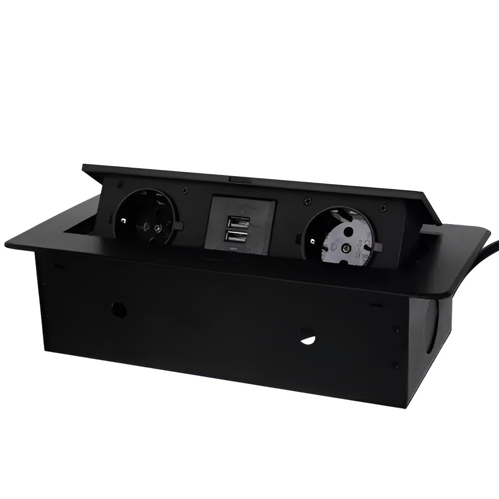 Выдвижная розетка 2x розетка, 2x USB, 1,9 м Izoxis 21446