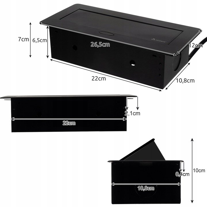 Выдвижная розетка 2x розетка, 2x USB, 1,9 м Izoxis 21446 — изображение 5