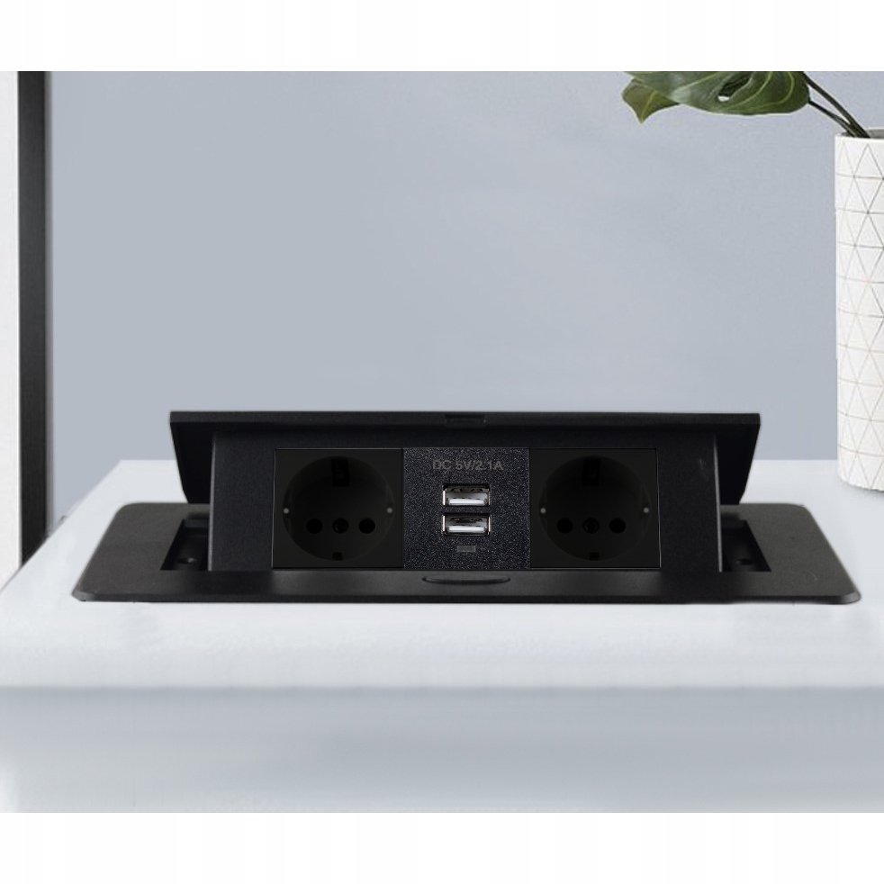 Выдвижная розетка 2x розетка, 2x USB, 1,9 м Izoxis 21446 — изображение 3